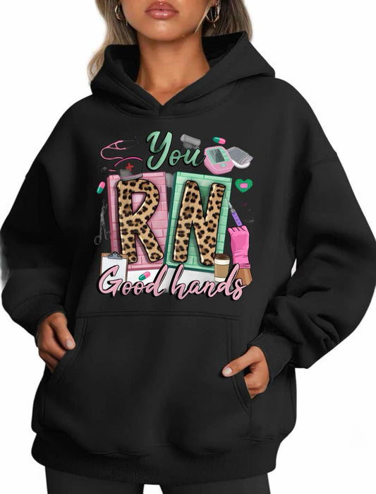 You "RN" Good Hands Hoodies